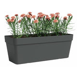 ARTEVASI Jardiniere - Plastique - Anthracite - Rectangulaire - L49,9 x P20 x H18,1cm