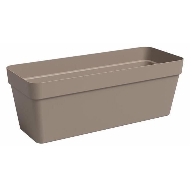 ARTEVASI Jardiniere - Plastique - Taupe - Rectangulaire - L49,9 x P20 x H18,1cm