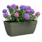 ARTEVASI Jardiniere - Plastique - Vert sec - Rectangulaire - L57,9 x P37 x H33,5cm