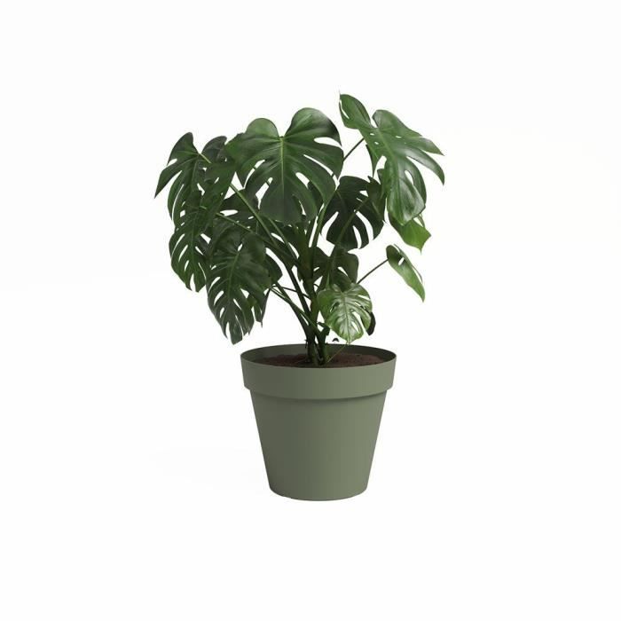 ARTEVASI Pot de fleur CAPRI - 40 ma - Vert cendré - L40 x P40 x H34,7 cm