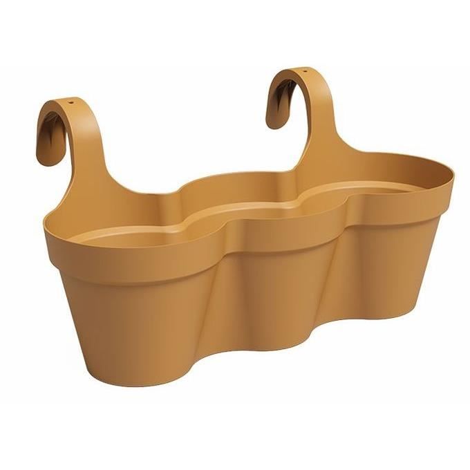 Pot ARTEVASI - CAPRI TRIPLE - Balcon - Jaune miel - L54 x P30,5 x H28 cm