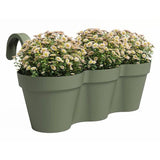 Pot ARTEVASI - CAPRI TRIPLE - Balcon - Vert Cendreê - L54 x P30,5 x H28 cm