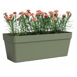 ARTEVASI Jardiniere - Plastique - Vert Cendre - Rectangulaire - L49,9 x P20 x H18,1cm