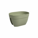 ARTEVASI Jardiniere balcon CAPRI CAMPANA - 40 ma - Vert cendré - 39 x 25,6 x 22,5 cm