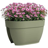 ARTEVASI Jardiniere balcon CAPRI CAMPANA - 40 ma - Vert cendré - 39 x 25,6 x 22,5 cm