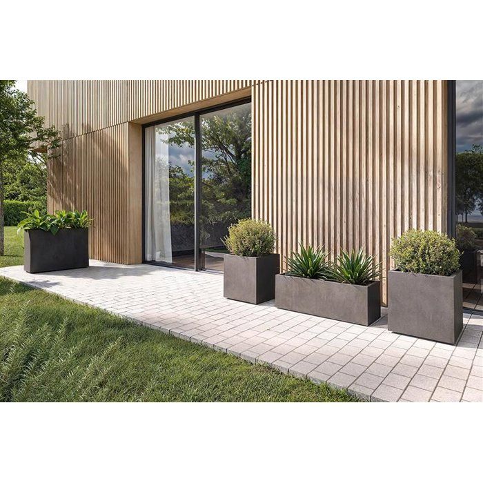 ARTEVASI Pot de fleur - SYDNEY - 40 cm - 31 L - Gris Clair - Dimensions: 39.5x395x43 cm