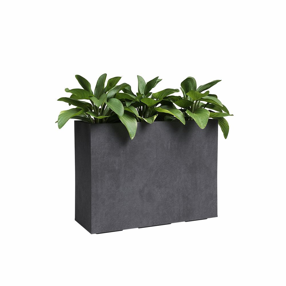 Jardiniere - Plastique - Anthracite - 80 cm - 50 L - Sydney - ARTEVASI