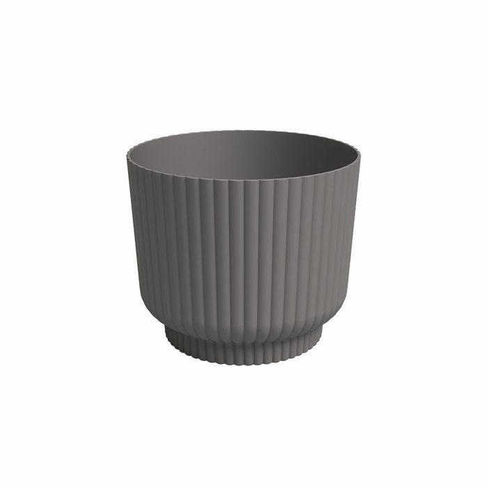 ARTEVASI Pot de fleur - Miami Wavy - 30 cm - 13 L - Anthracite - Dimensions: 29.7x29.7x25.1 cm
