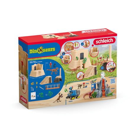 Aventures au temple perdu, Schleich 42657 Dinosaurs, Coffret avec un dinosaure Monolophosaurus inclus, Pour enfant des 5 ans