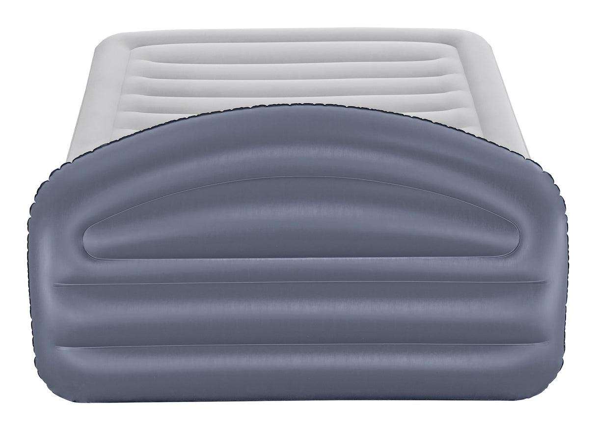 Matelas gonflable - BESTWAY - 671BD Queen - Pompe électrique intégrée - Tete de lit LoungeLux - Tritech durable