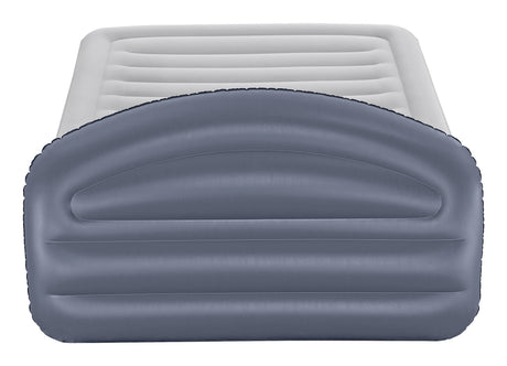 Matelas gonflable - BESTWAY - 671BD Queen - Pompe électrique intégrée - Tete de lit LoungeLux - Tritech durable