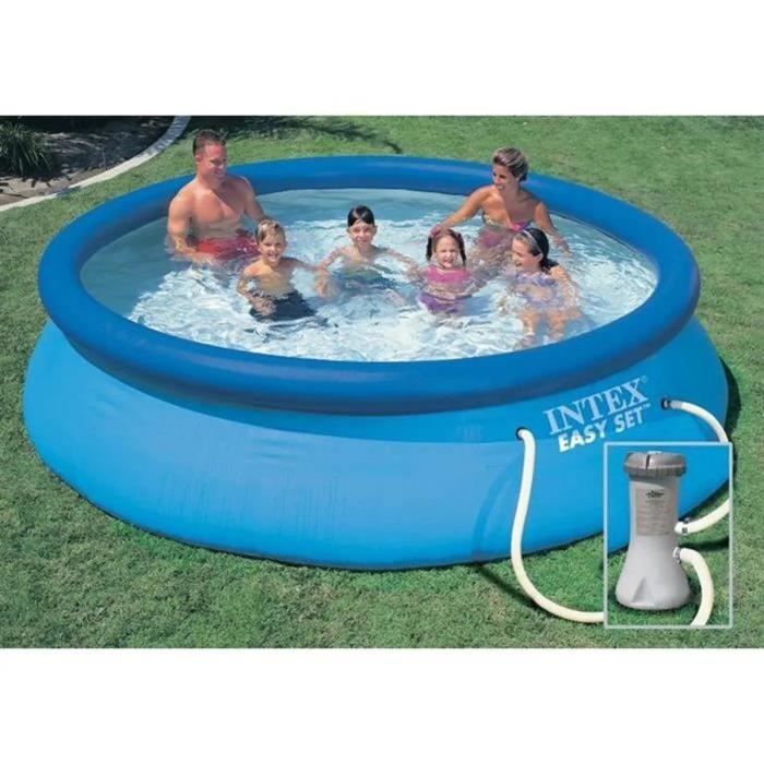 Kit Piscine hors sol autoportante INTEX - Easy Setô - 366 x 76 cm - Ronde (LivrÈe avec une pompe et cartouche) - 28132NP