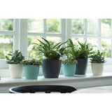 ELHO Lot de 2 pots de fleurs rond Brussels - 17 L - Ø 25,1 x H 23.2 cm - Noir