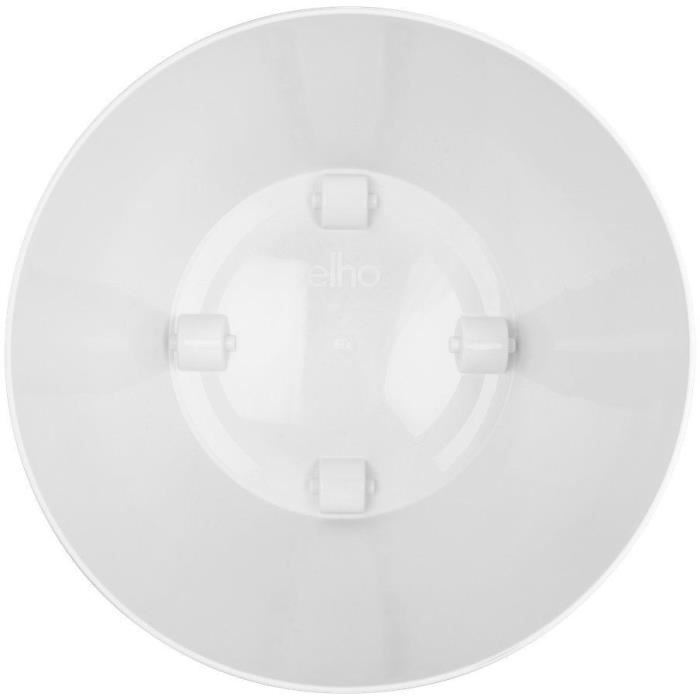 ELHO Lot de 2 pots de fleurs rond a roulettes Brussels - Ø35 x H33 cm et Ø39 x H36,5 cm - 55 L - Blanc
