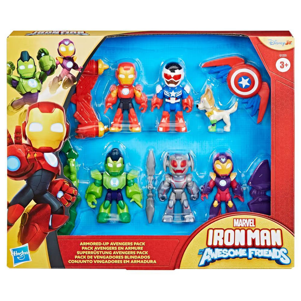 Pack 6 figurines Iron Man Avengers en armure, Marvel Iron Man and his Awesome Friends, des 3 ans