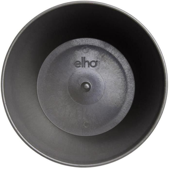 ELHO Lot de 3 pots de fleurs rond The Coffee Collection - Ø14xH12,6cm, Ø16xH14,7cm, Ø18xH16,8 cm - 7 L - Marron