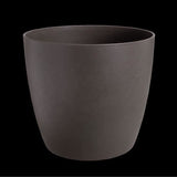 ELHO Lot de 3 pots de fleurs rond The Coffee Collection - Ø14xH12,6cm, Ø16xH14,7cm, Ø18xH16,8 cm - 7 L - Marron