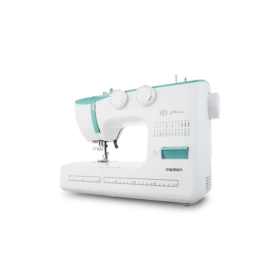 Machine ŕ Coudre - MEDION - SM 60 - 62W - 24 Points + Points Doubles - 700 tr/min - LED - Turquoise