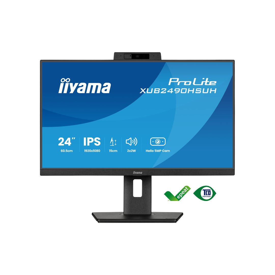 ECRAN 23.8 IIYAMA dalle IPS avec Webcam et microphone 4ms 1920x1080 250 cd/m2 1
