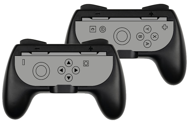 Paire de supports Joy-Con - KONIX - Nintendo Switch 2 - Forme de manette classique - Noir