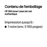 Cartouche de toner noir HP 26A authentique pour HP LaserJet Pro M402/MFP M426