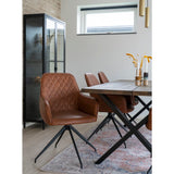 House Nordic Ava Swivel Dining Chair Brown