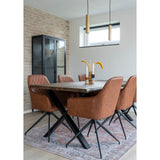 House Nordic Ava Swivel Dining Chair Brown