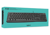 Clavier Logitech K120 Qwerty USB (OEM) (Noir)