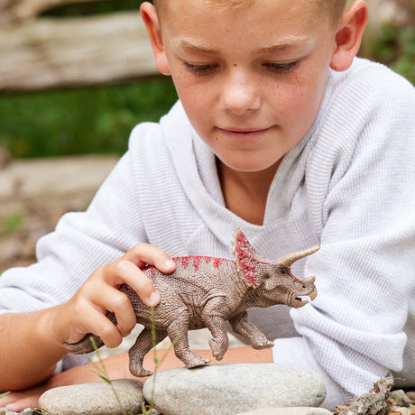 Figurine Tricératops réaliste - Figurine dinosaure authentique de l'ere Jurassique, Schleich 15000 Dinosaurs, Des 4 ans