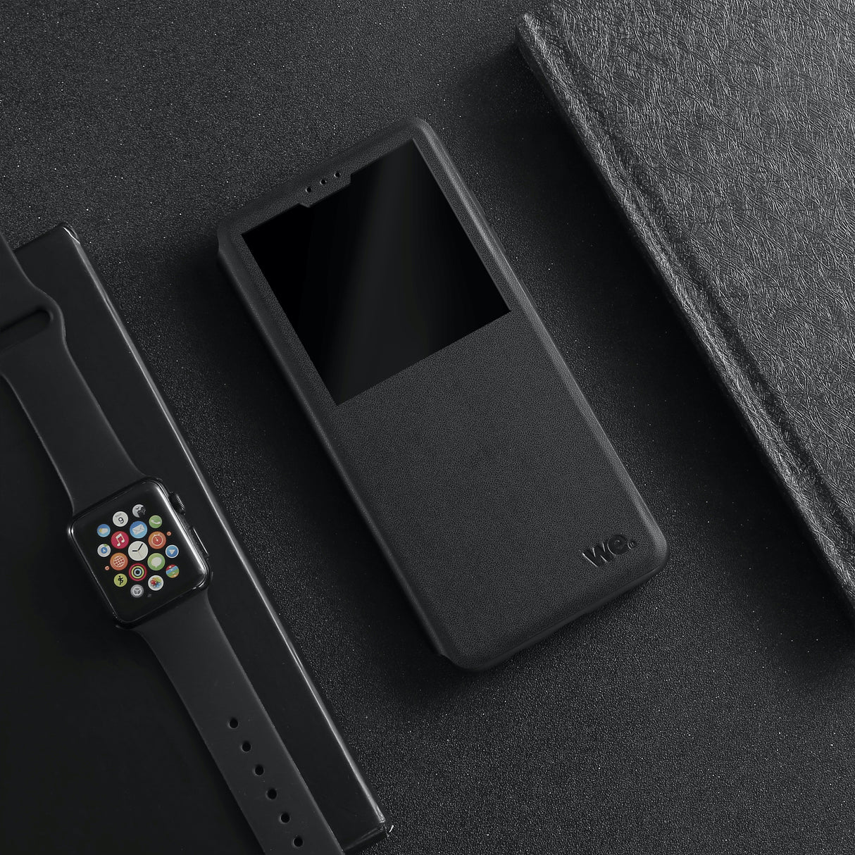 WE Etui folio CLASSIQUE SAMSUNG GALAXY A51 Noir