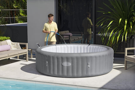 Spa gonflable BESTWAY - Lay-Z-Spa Hawaii - 236 x 71 cm - 4 a 8 places - Rond (Livré avec couverture, cartouche et diffuseur)