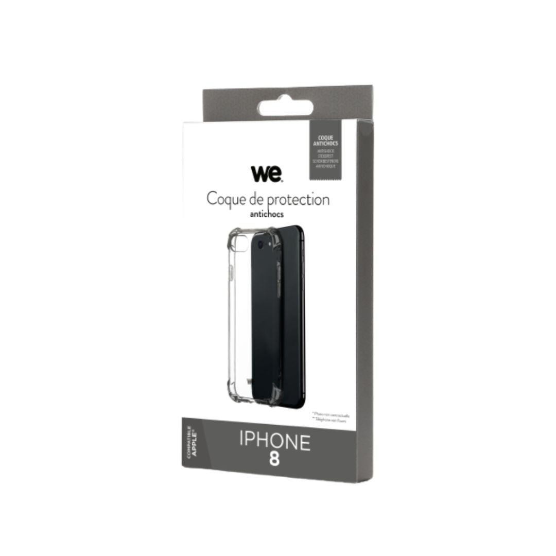 We coque de protection ANTI-CHOCS APPLE IPHONE 8 Transparent