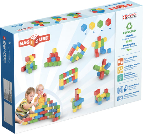 Blocs magnétiques - GEOMAG - Set créatif - 16 pieces - Éducatif - Plastique recyclé - Des 12 mois