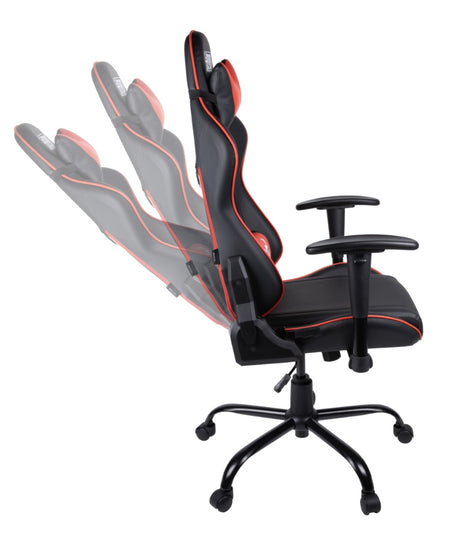 Chaise de bureau gaming - KONIX - One Piece - Inclinaison siege 150° - Cuir - Coussin lombaires et cervicaux réglable - Noir