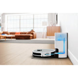 MEDION X21 SW - Robot Aspirateur Laveur avec Station de Vidange - Navigation Laser - Puissance 3000 Pa