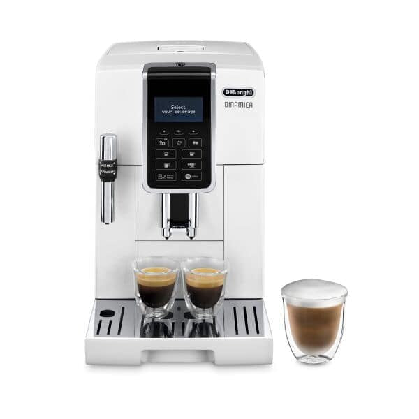 Machine expresso broyeur - De'Longhi  - Dinamica - ECAM350.35.W - 6 recettes - Blanc