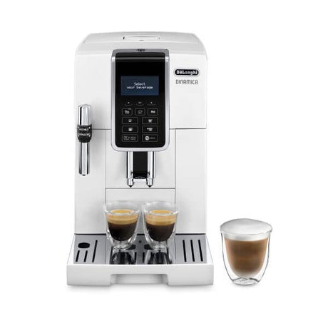 Machine expresso broyeur - De'Longhi  - Dinamica - ECAM350.35.W - 6 recettes - Blanc
