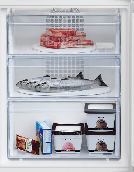 Réfrigérateur combiné - BEKO - BCHA275K4SN - Intégrable - 262 L (193 + 69) - FrostFree - Classe E - HarvestFresh - 177.5x54x54.5