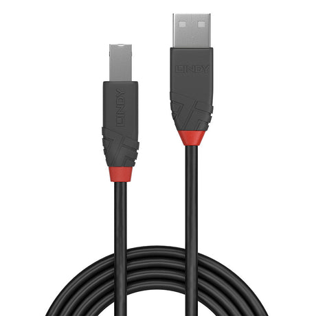 Cable Lindy USB 2.0 type A - B M/M 3m (Noir/Rouge)