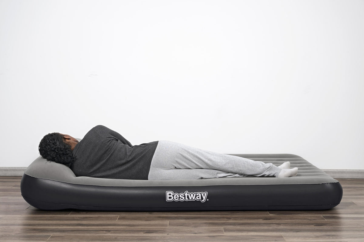 Matelas gonflable - BESTWAY - 671BS - Tritech Queen - 2 places, pompe USB intégrée, 2,03 m x 1,52 m x 30 cm