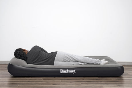 Matelas gonflable - BESTWAY - 671BS - Tritech Queen - 2 places, pompe USB intégrée, 2,03 m x 1,52 m x 30 cm