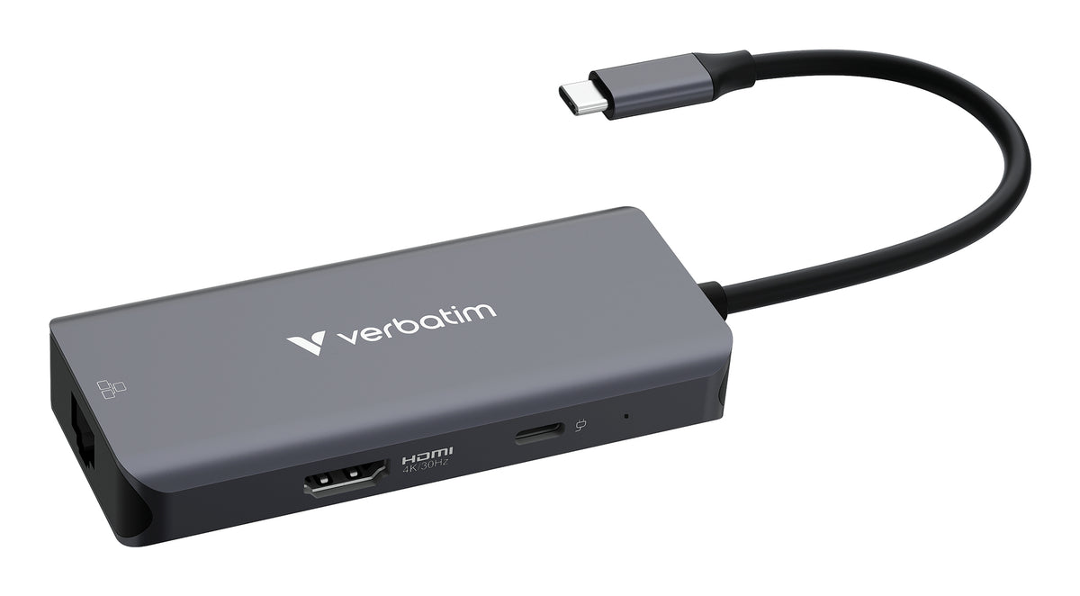 Station d'accueil portable USB-C 3.2 Verbatim Essentials (Gris)