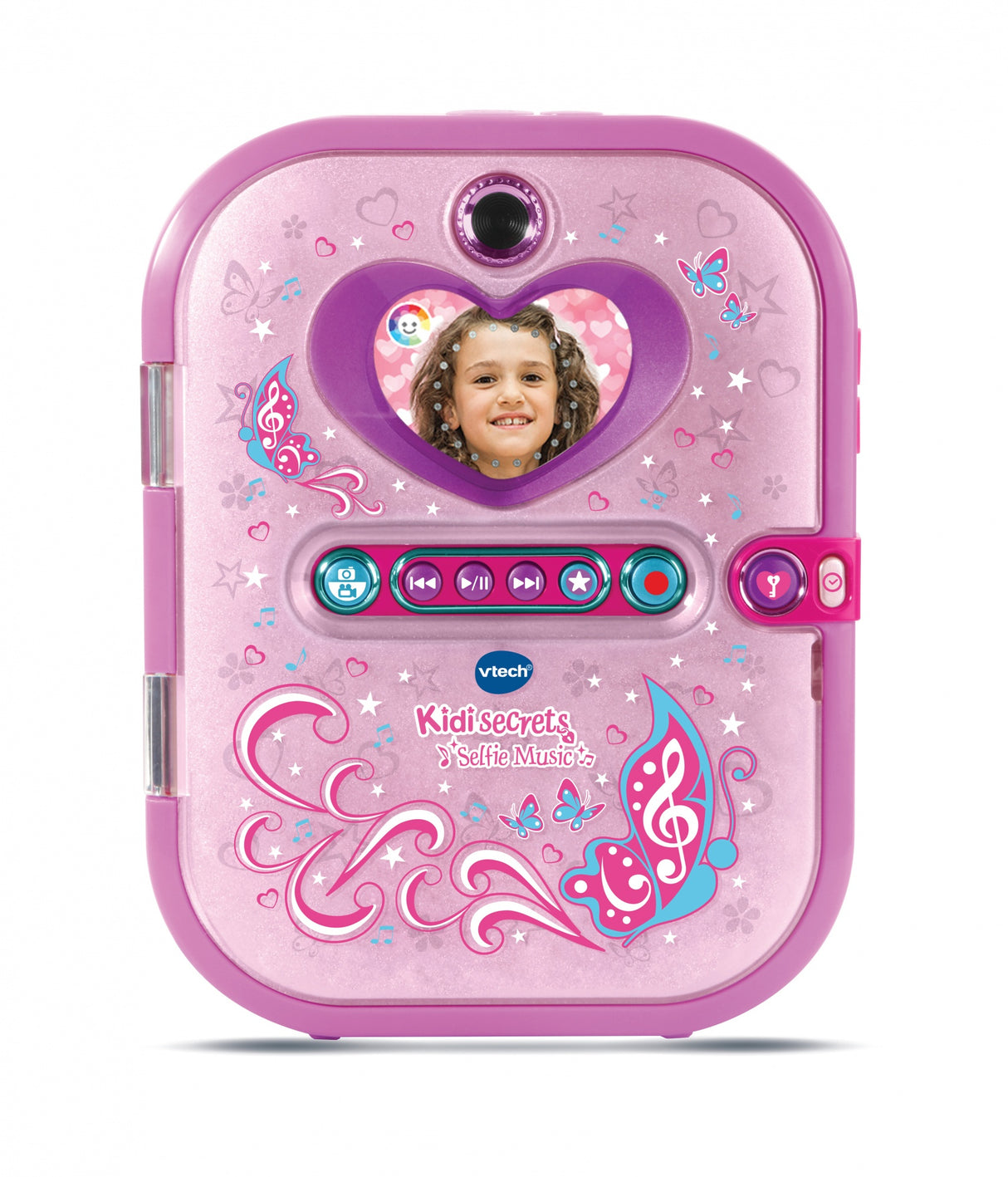Agenda électronique VTECH Kidisecrets Selfie Music Rose avec lecteur MP3 pour filles de 6 a 12 ans