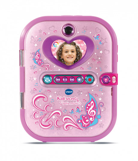 Agenda électronique VTECH Kidisecrets Selfie Music Rose avec lecteur MP3 pour filles de 6 a 12 ans