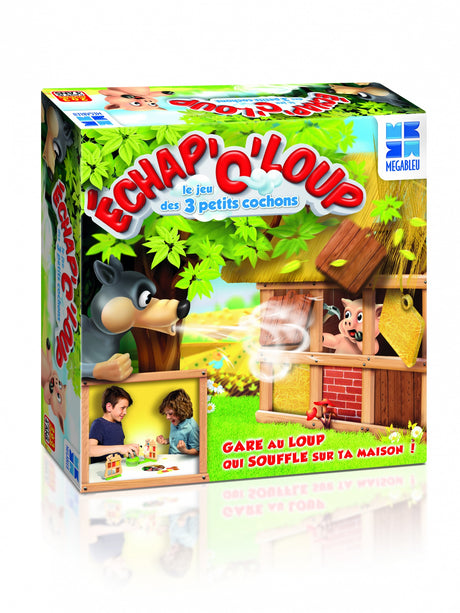 Echap O Loup - Le jeu des 3 petits cochons - Jeu de société enfant - MEGABLEU