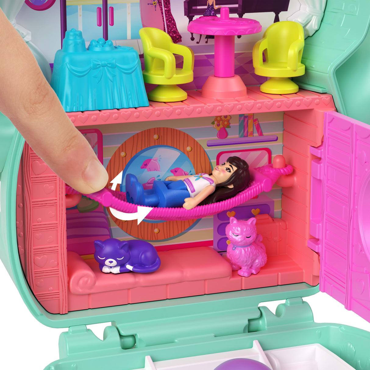 Polly Pocket-Coffret Chaton Marin-Jouet De Voyage - 4 ans+- JCR37