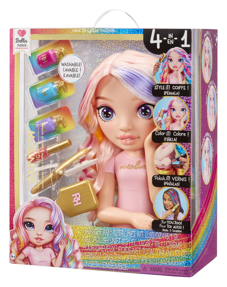 Rainbow High - Tete a coiffer Bella - 33cm - Colore ongles et cheveux - Des 4 ans