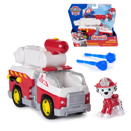 Figurine Marcus - Véhicules + 2 projectiles - des 3 ans - Fire Rescue - La Pat'Patrouille