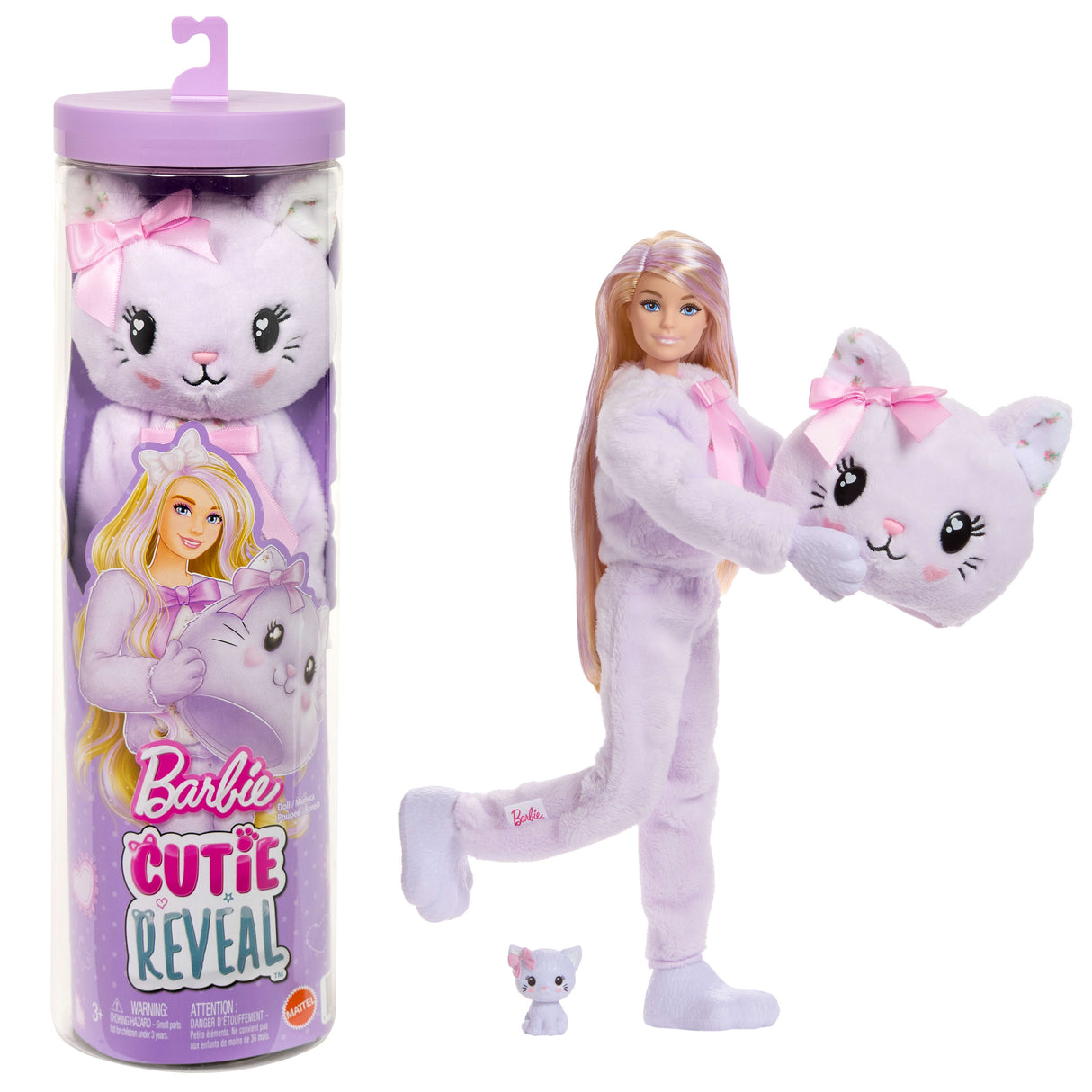 Cutie Reveal - Chat mauve - Barbie - JJP64
