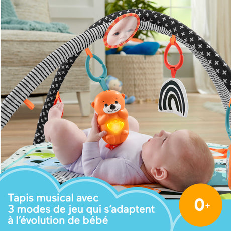 Fisher-Price - Mon Tapis d'activités 3 en 1 sensoriel - Tapis Bébé - Des la naissance HBP41